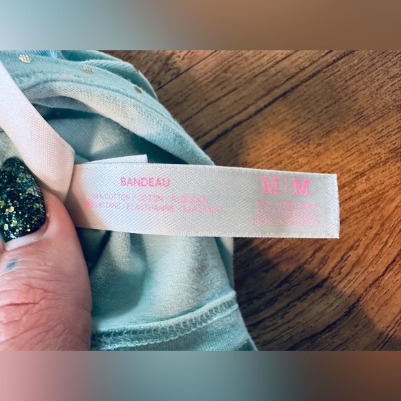 Victorias Secret PINK Light Blue Bandeau Top. Size Medium - Picture 7 of 7